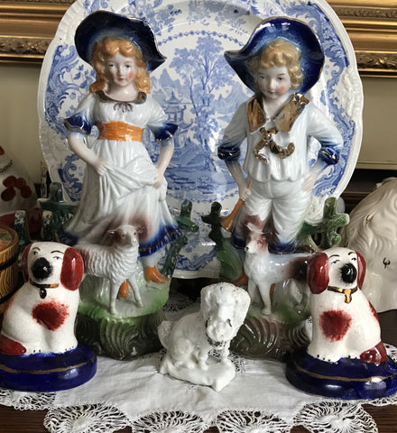 Miniature White w/ Brown Spots English Staffordshire Spaniel Wally Dog