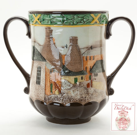 Royal Doulton Series Ware Trophy Loving Cup – Pottery in the Past - Bottle Kiln & Making