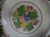 Wood & Sons "Hyde" Brown Polychrome Transferware Plate or Charger Flowers and Grapes
