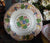 Wood & Sons "Hyde" Brown Polychrome Transferware Plate or Charger Flowers and Grapes