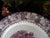 Purple Transferware Plate Grazing Cow Lake Mountains Flowers