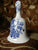Vintage Mason's Blue Transferware Bell Manchu Oriental / Asian Flowers