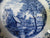 Blue Vintage English Transferware Plate English Bucolic Mill Stream Roses
