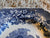 Wedgwood "Avon Cottage" Square Blue Toile Transferware Plate Cottage Picnic and  Music Scene - Roses Border