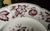Vintage Purple Aubergine TRANSFERWARE PLATE Seed Pods Dahlias and Flowers