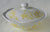 Vintage English White Ironstone Yellow Scrolls and Vines Covered - Lidded Casserole Tureen