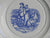 Blue Colonial Times Transferware Plate Paul Revere's Ride American History Historical Staffordshire