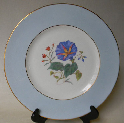 English Staffordshire Charger Plate George Jones Spring Morning Glory Hand Painted and Signed 7 in Series of 12 RARE