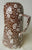 Vintage Brown Calico Chintz Transferware Victorian Style Hand Held Candle Lantern RaRe