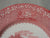 Jenny Lind Red Transferware Plate Mountains Castle Victorian Couples Peering Through Telescope