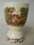Brown Poly Transferware English Egg Cup Rural Scenes Farm Cows Pigs