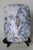 Antique Steel Blue Transferware Covered Tureen Casserole Chrysanthemum with RARE Silver Overlay Spatterware Circa 1891