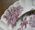Lavender Purple Floral Toile Transferware Victorian Plate Basket of Roses Charlotte