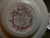 Lavender Purple Floral Toile Transferware Victorian Plate Basket of Roses Charlotte