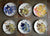 Antique 19C Aesthetic Movement Blue Transferware Hibiscus Plate  Brown Westhead & Moore Antique Transferware Victorian Plate