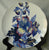 Antique 19C Aesthetic Movement Blue Transferware Hibiscus Plate  Brown Westhead & Moore Antique Transferware Victorian Plate