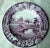 Vintage Purple Transferware Plate Dripping Roses Caerphilly Castle Wood & Sons