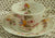 Vintage Red English Garden Transferware Tea Cup and Saucer Periwnkle Pink Green Yellow Flowers Leaves