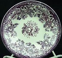 Purple Roses Transferware Clarice Cliff Floral Candy Dish Bowl
