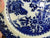 RARE 19th Century Spode Copeland  Blue English Transferware Gilded Plate Grasshopper