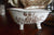 Brown Toile Transferware Ironstone Claw Foot Bath Tub Soap Dish Charlotte England
