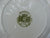 Olive / Sage Green Transferware Plate Roses Bird Butterfly