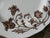 Vintage English  Salad / Cereal Bowl Brown Scrolls and Vines on White Ironstone