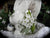 Green English Transferware Bunny Rabbit Toothbrush or Pen Holder Charlotte Floral Toile