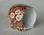 English Transferware Brown Calico Chintz Floral Napkin Rings RARE Set of 4