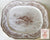 Extra HUGE Antique Brown Transferware Staffordshire Thanksgiving Turkey Platter Royal Cauldon 22"