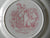 Red / Pink Transferware Plate The First Thanksgiving Colonial Times American History / Historical Staffordshire