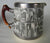 Circa 1934 Faux Bois Black English Transferware Creamer Pitcher Silver Shield Wood Grain Antler Shaped Details STUNNING