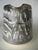 Circa 1934 Faux Bois Black English Transferware Creamer Pitcher Silver Shield Wood Grain Antler Shaped Details STUNNING
