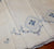 Set of 6 Antique / Vintage Embroidered Tea Towels or Cloth Napkins  w/ Shades of Blue Flowers 21"