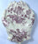 Purple English Transferware Charlotte Floral  Open Hands Soap Dish Tray Staffordshire - Hand Shaped Trinket Dish