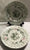 STUNNING circa 1835 Rare Pink Green Two Color Transferware Plate New Stone China Roses Urn