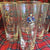 Set of 7 Vintage Scottish Highlander Clan Tartan Kilt Drinking Glasses / Tumblers
