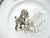 Vintage Brown English Transferware Plate Gorgeous Wedgwood Poodle Terrier & Working Dog Plate March winds