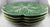 Set of 4 Green Majolica Pinheiro Bordallo Cabbage Leaf Charger Plates 12.25"