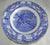 Blue Colonial Times Transferware Rimmed Soup Bowl Paul Revere's Ride American History Historical Staffordshire