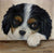 Original Hand Painted Black White English Spaniel Puppy Dog Artist Signed Painting