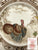 Antique Johnson Brothers Brown Transferware Barnyard King Tom Turkey Plate Thanksgiving Dishes